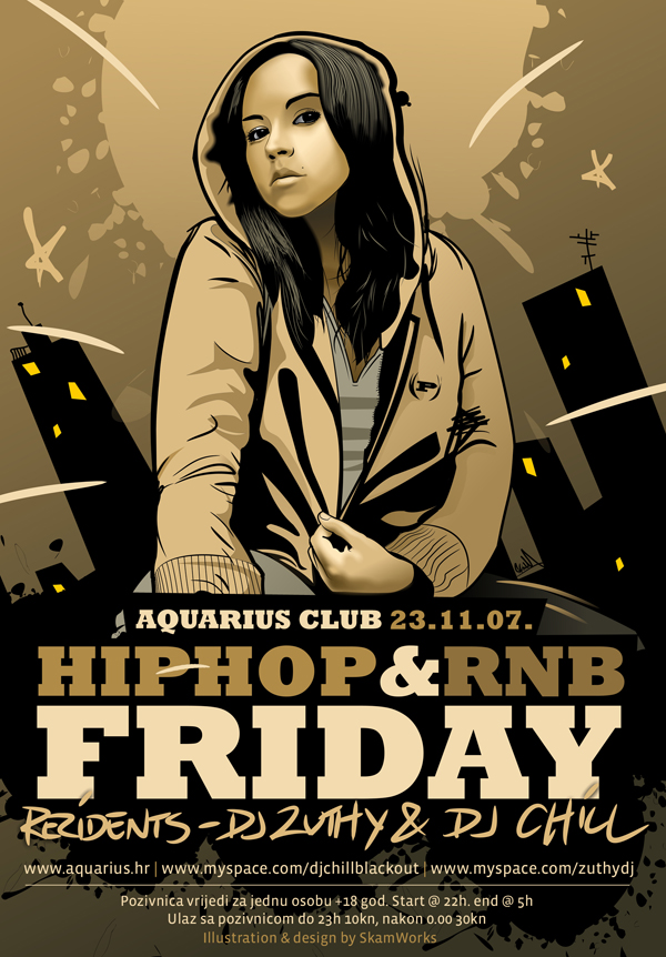 Aquarius Hip-Hop and RnB Flyer