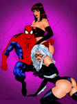 Spiderman Mary Jane and Black Cat by winchester01