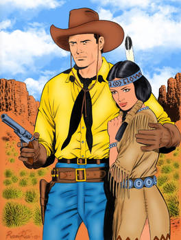 Tex and Lilith by Rossano Rossi