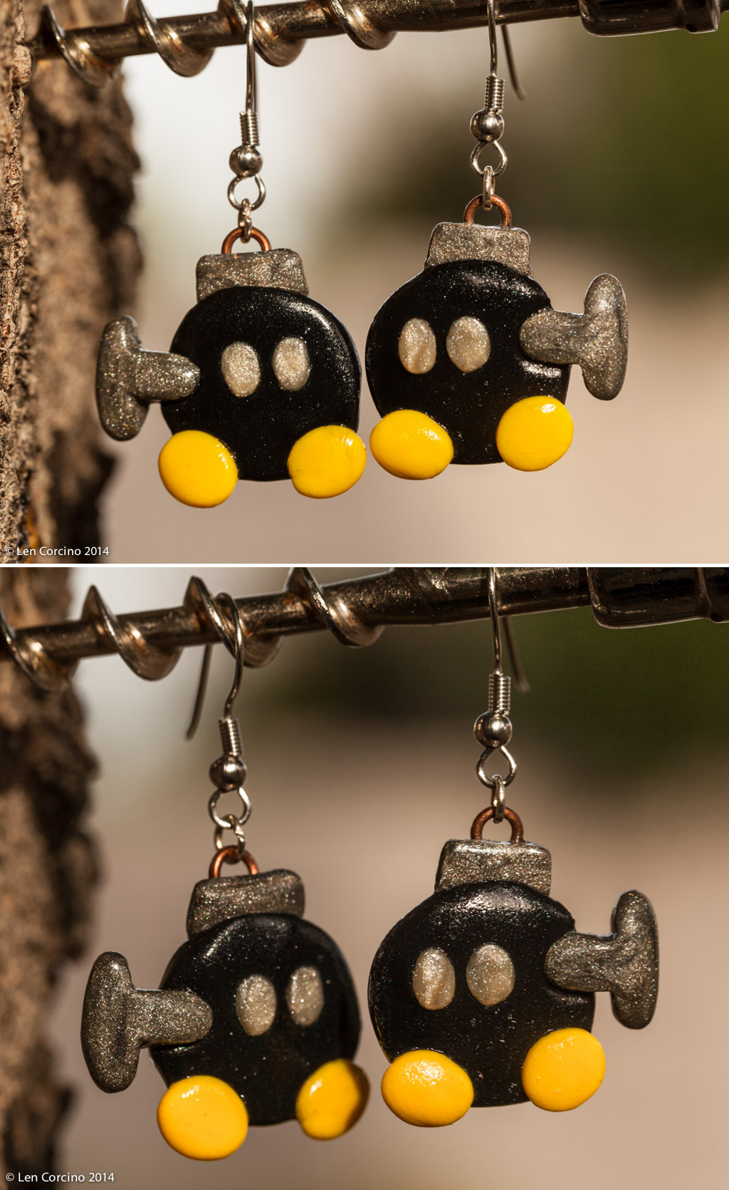 Mario Bob-Omb Earrings