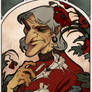 uncle Ayrat Alphonse Mucha style