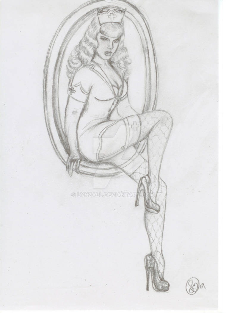 Sexy nurse pin up for tattoo - by lynzall on DeviantArt