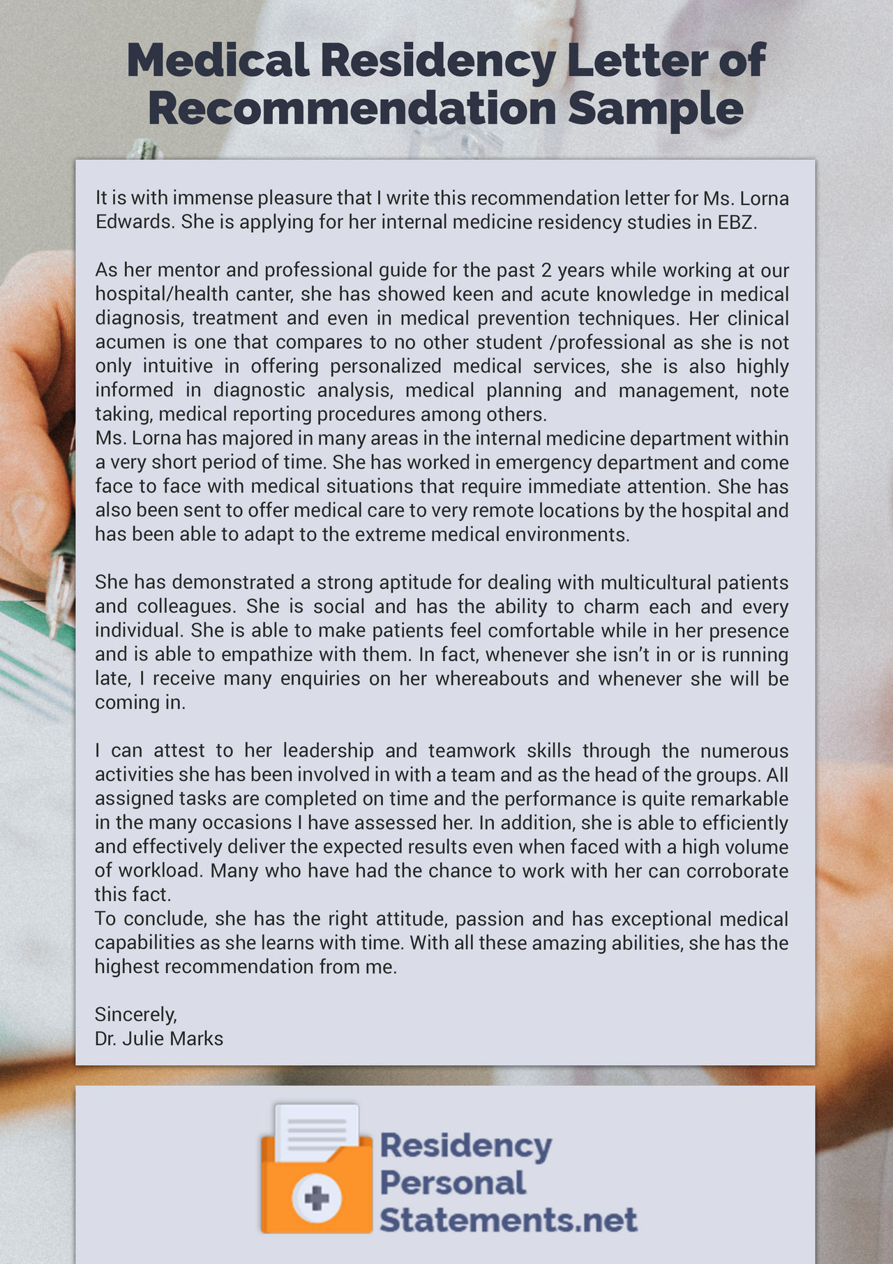 Sample Letter Of Medical Residency Classles Democracy