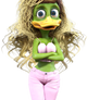 Dream girl for a green duck