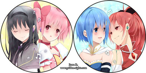 MadoHomu + KyouSaya badges