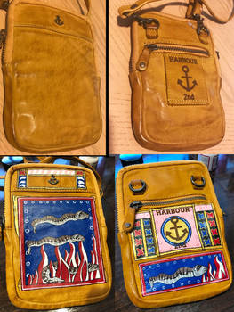 Illustrated Manuscript Bag - Before and After