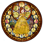 Princess Belle - Kingdom Hearts Stain Glass