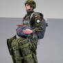 Polish  airborne assault soldier