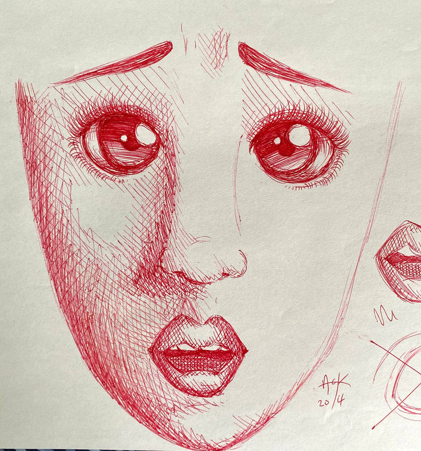 pen face sketch by ameliaclairearts on DeviantArt