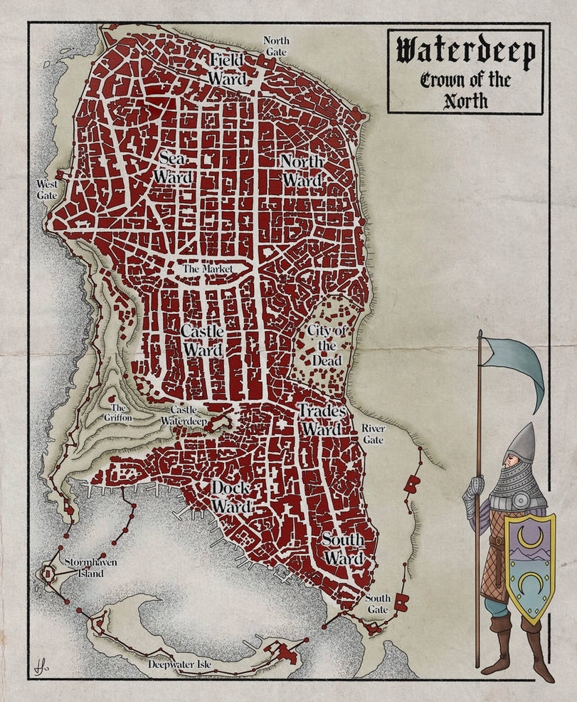 Waterdeep Large Map Waterdeep by NoctuaCartography on DeviantArt