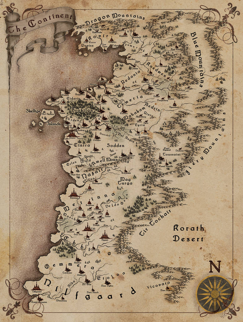 Witcher map by NoctuaCartography on DeviantArt