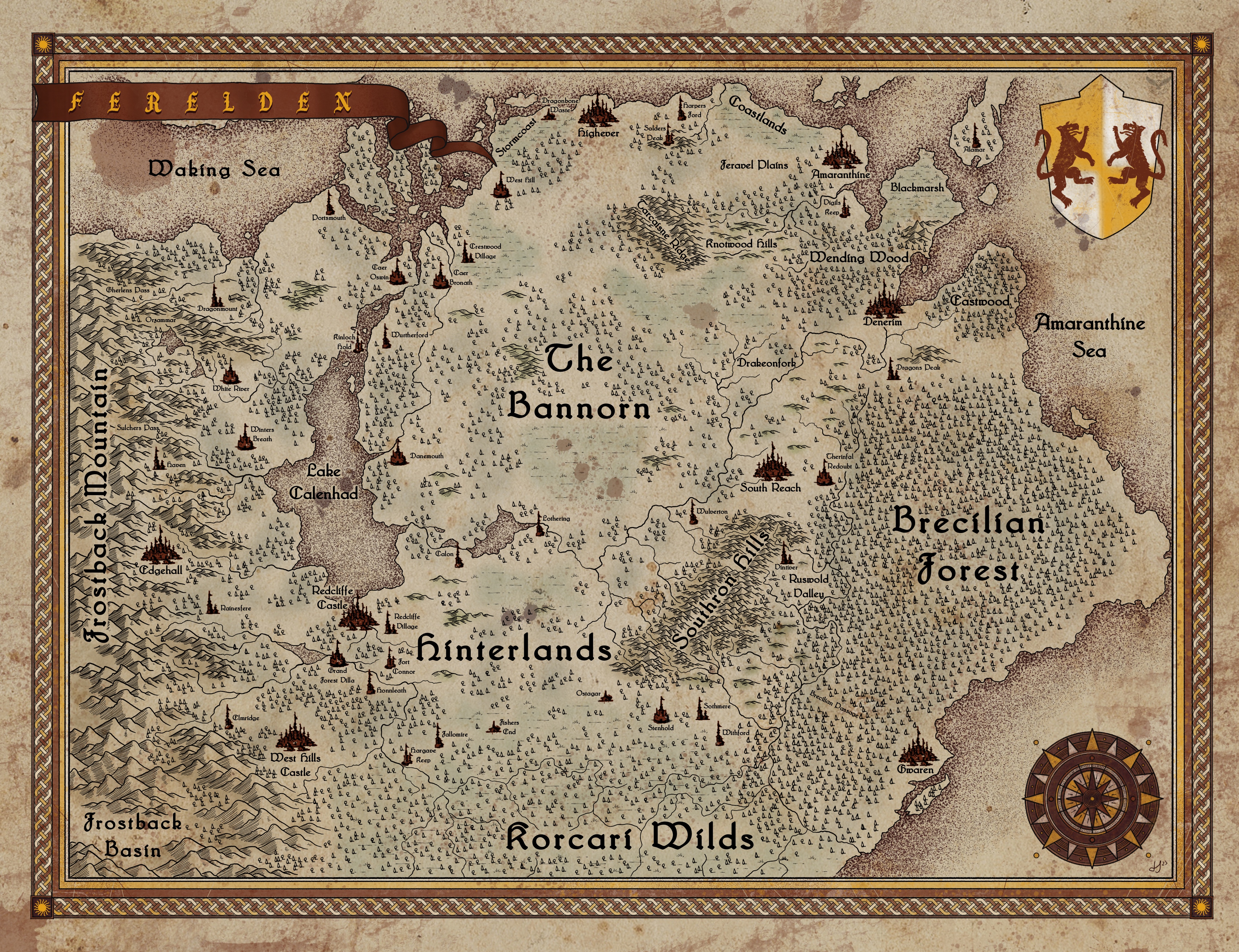 Da2 Map Dragon Age Map by NoctuaCartography on DeviantArt