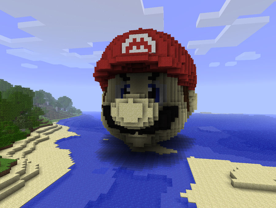 3D mario in Minecraft