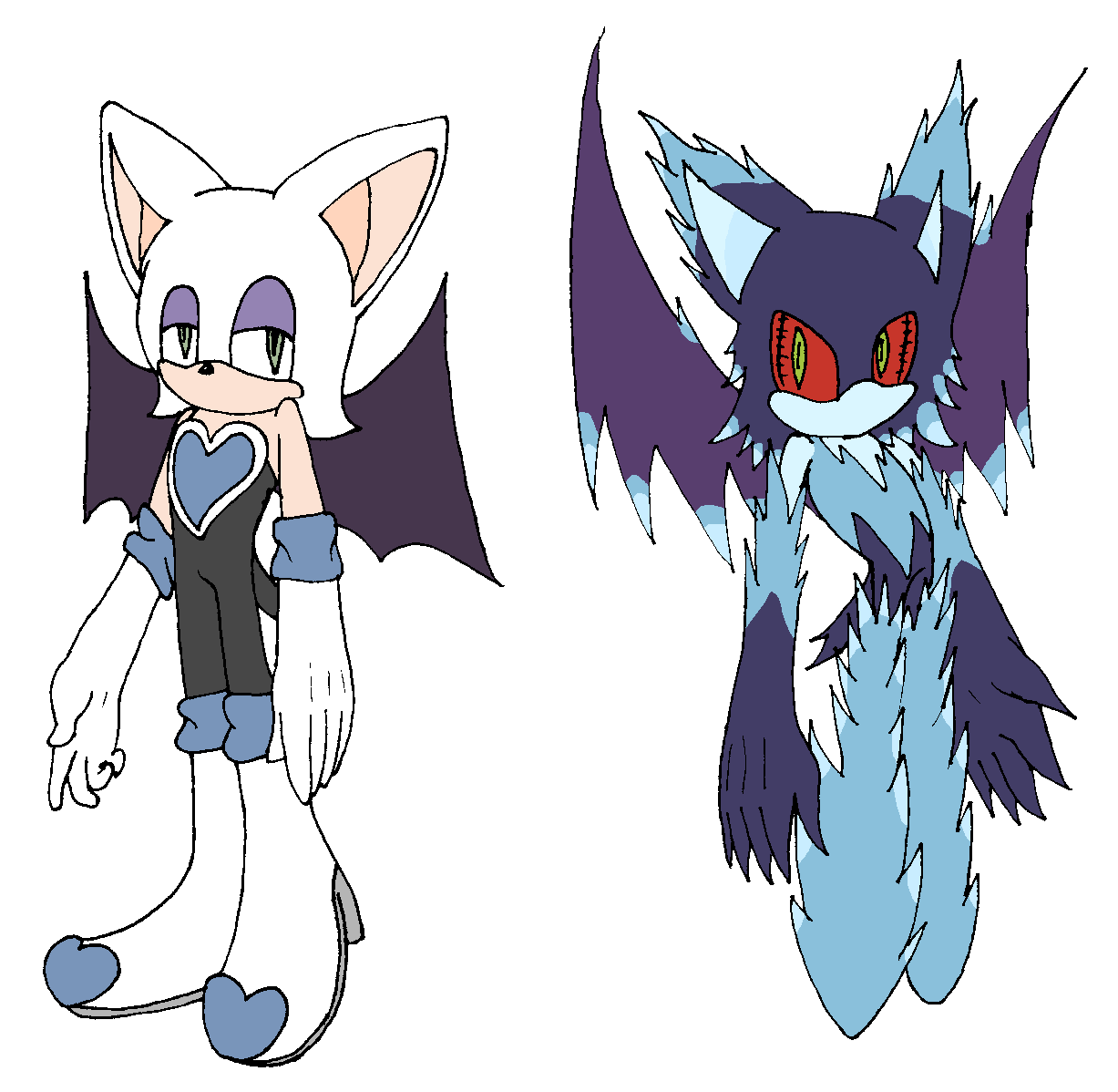 Mephiles: Rouge form by BlurBird on DeviantArt