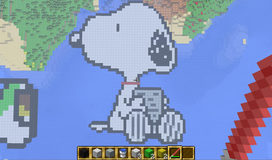 Snoopy Minecraft Build Snoopy Minecraft Art by WaffleMan421 on DeviantArt