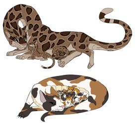 Serpopard and Tatzelwurm babies