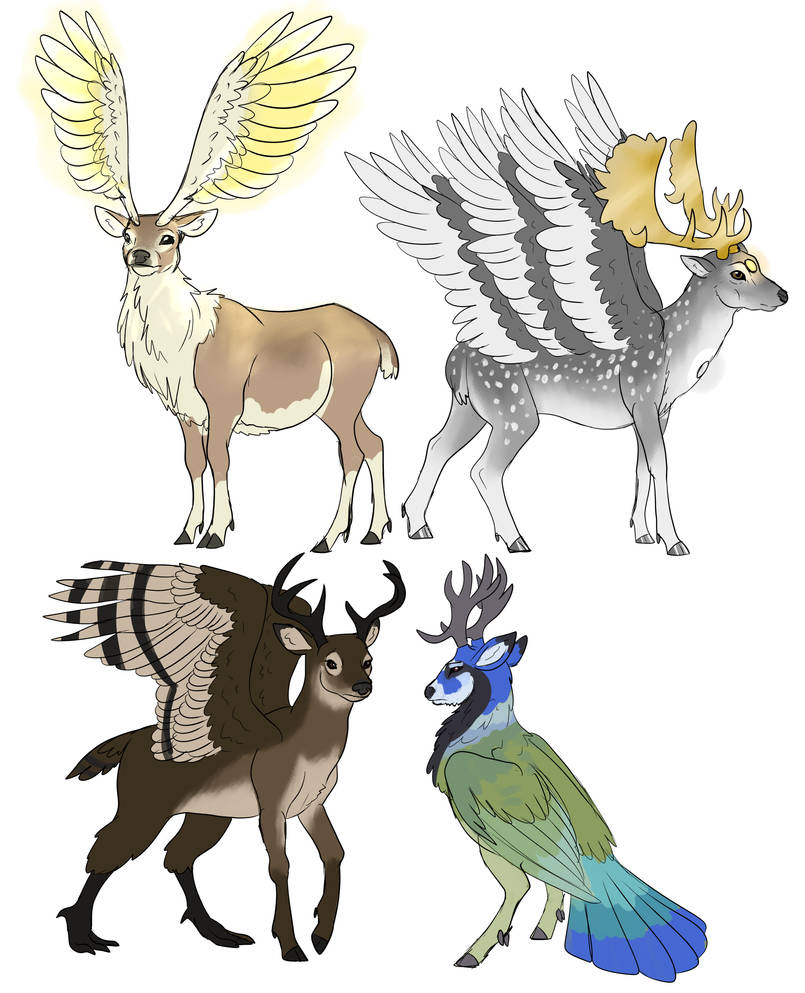 Deer mythical Creatures by Cyclone62 on DeviantArt