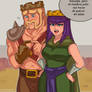 Archer Queen x Barbarian King - COC FanArt