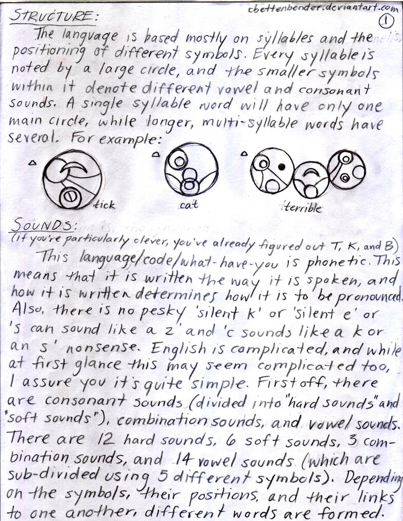Gallifreyan Guide P.1: Structure and Sounds Intro. by cbettenbender