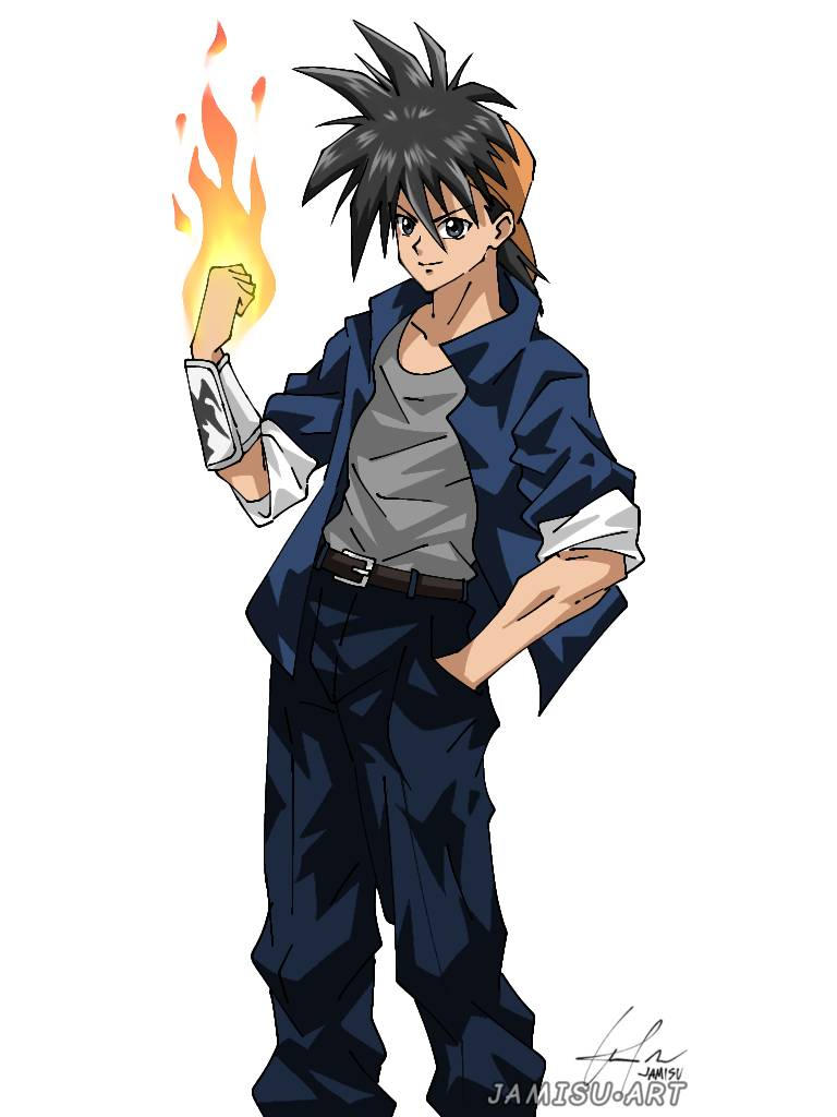 Flame of Recca: Recca Hanabishi by 0jamisu on DeviantArt