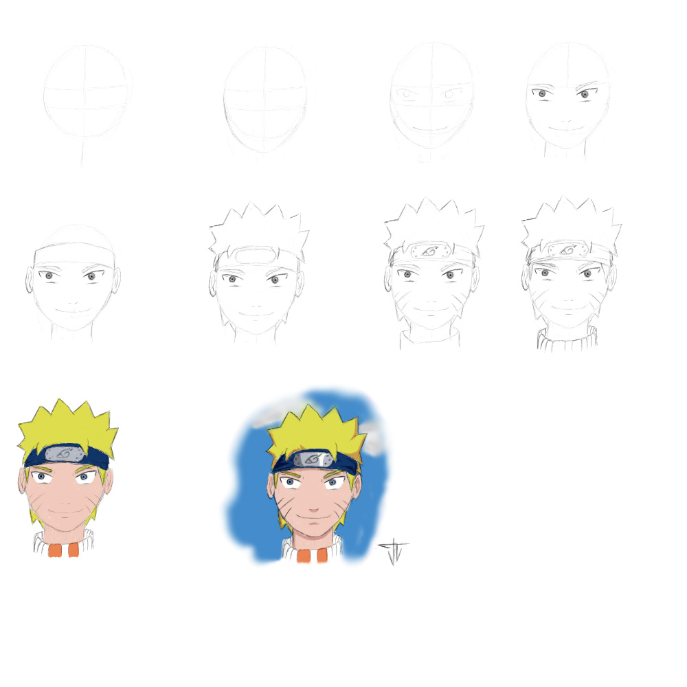 How to Draw NARUTO face I Easy 