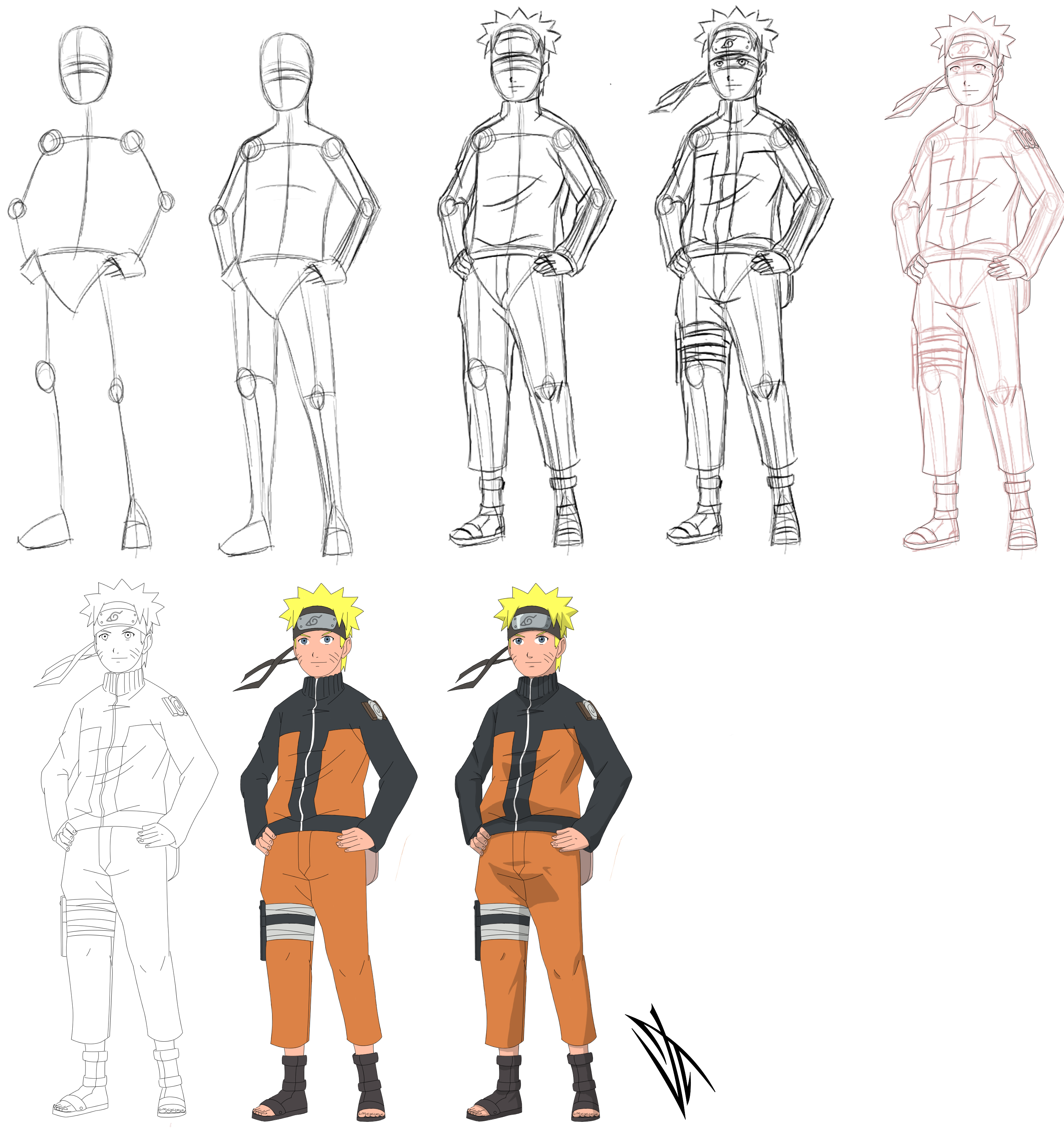 How to Draw Naruto Uzumaki Step by Step Drawing Tutorial - How to Draw Step  by Step Drawing Tutorials