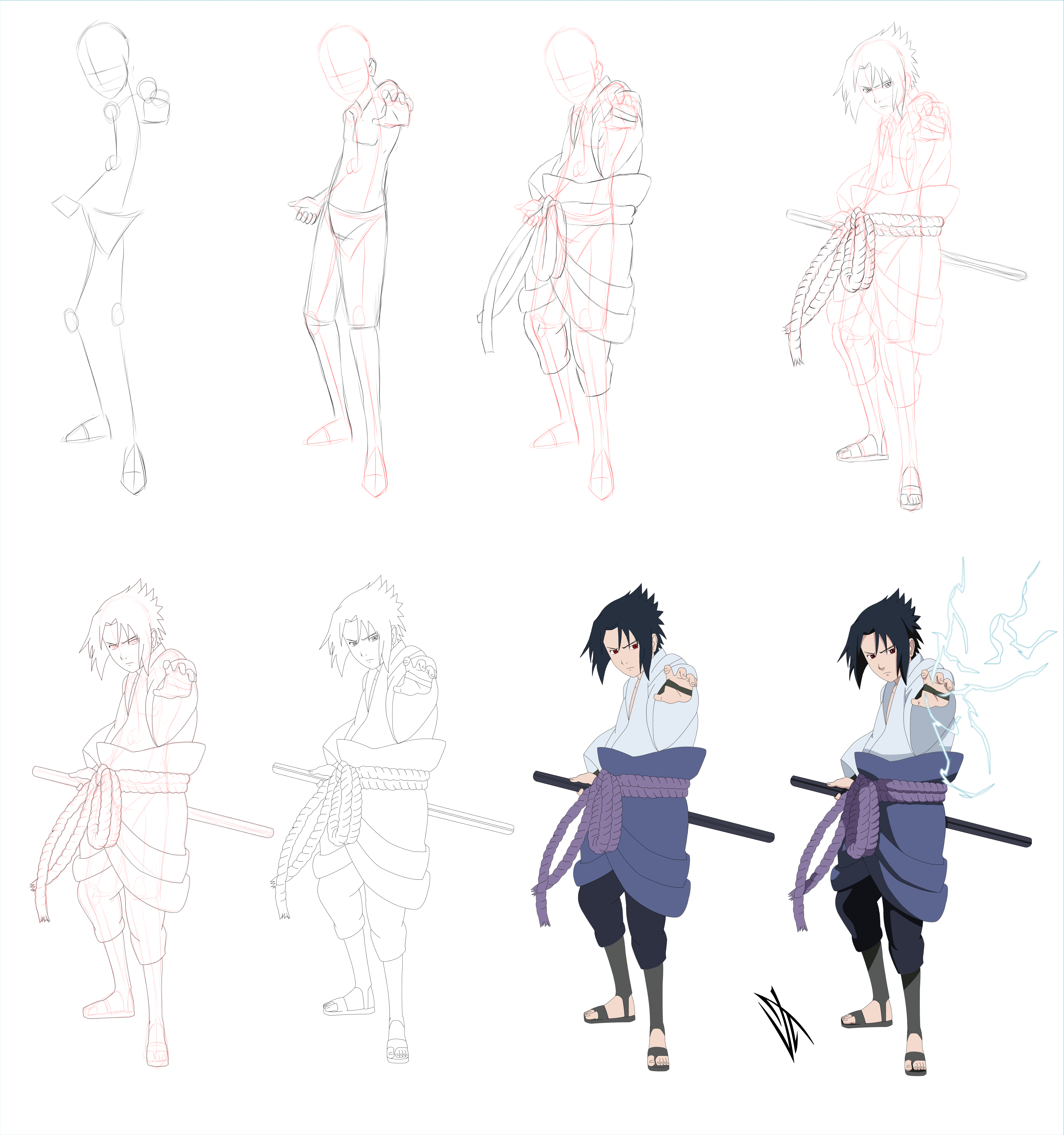 Step By Step Uchiha Sasuke Sharingan By Johnny Wolf On