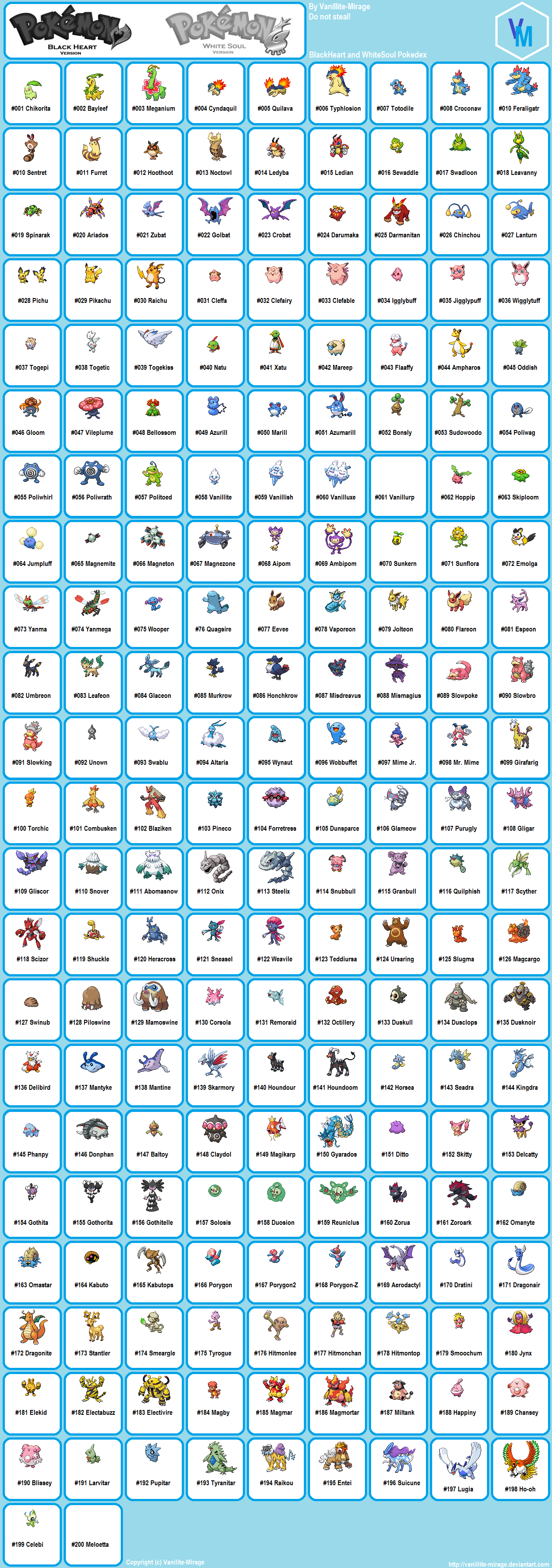 Complete Johto Pokedex by xvinchox12 on DeviantArt