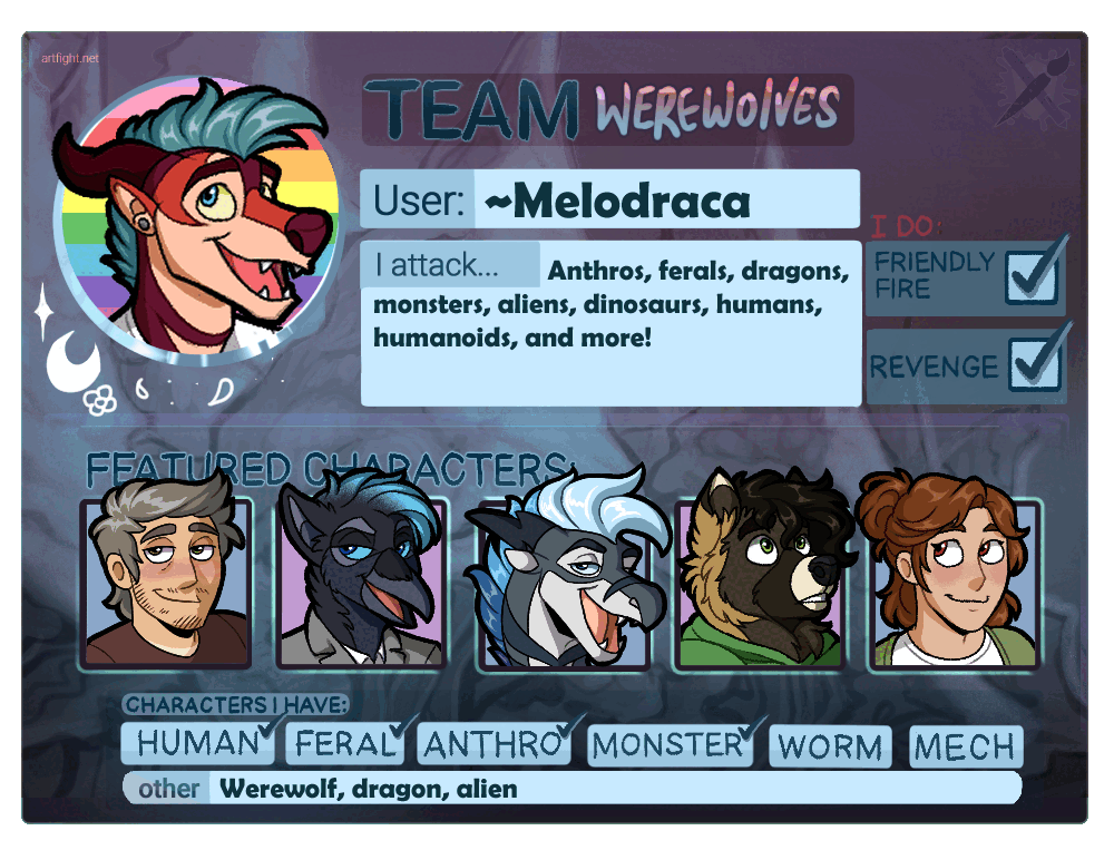 Art Fight 2023 - Team Werewolves