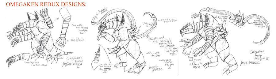 Omegaken Redux Designs by JacobSpencerKaiju79 on DeviantArt