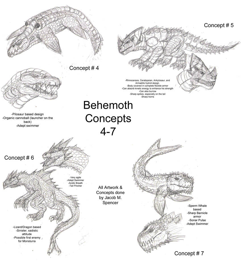 Behemoth C Behemoth Concepts 4-7 by JacobSpencerKaiju79 on DeviantArt