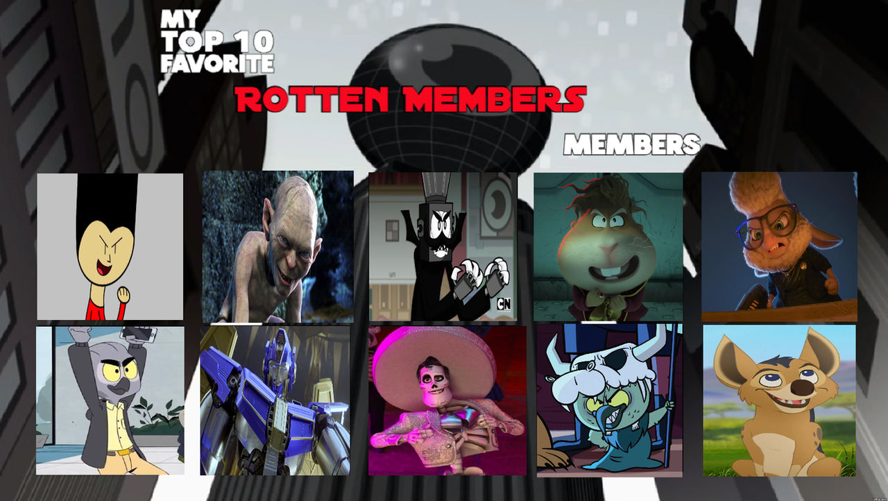 Rotterns My Top 10 Favorite Rottens Members Pt 1 by WatershipFamily98 on DeviantArt