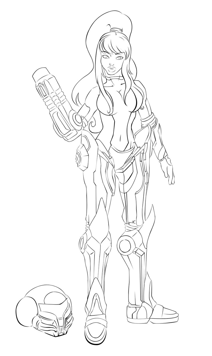 Samus Line Art