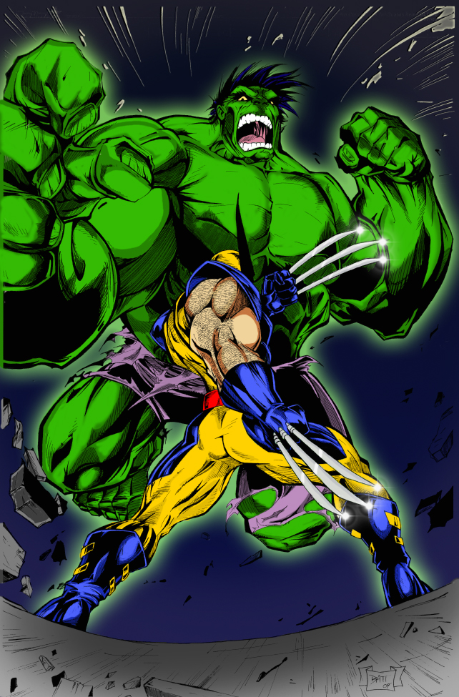 Wolverine VS Hulk colors