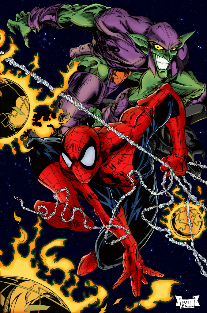 Spidy vs Goblin colors