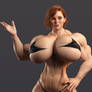 Red Head Muscle Girl