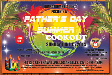 Summer Cookout bck Flyer design