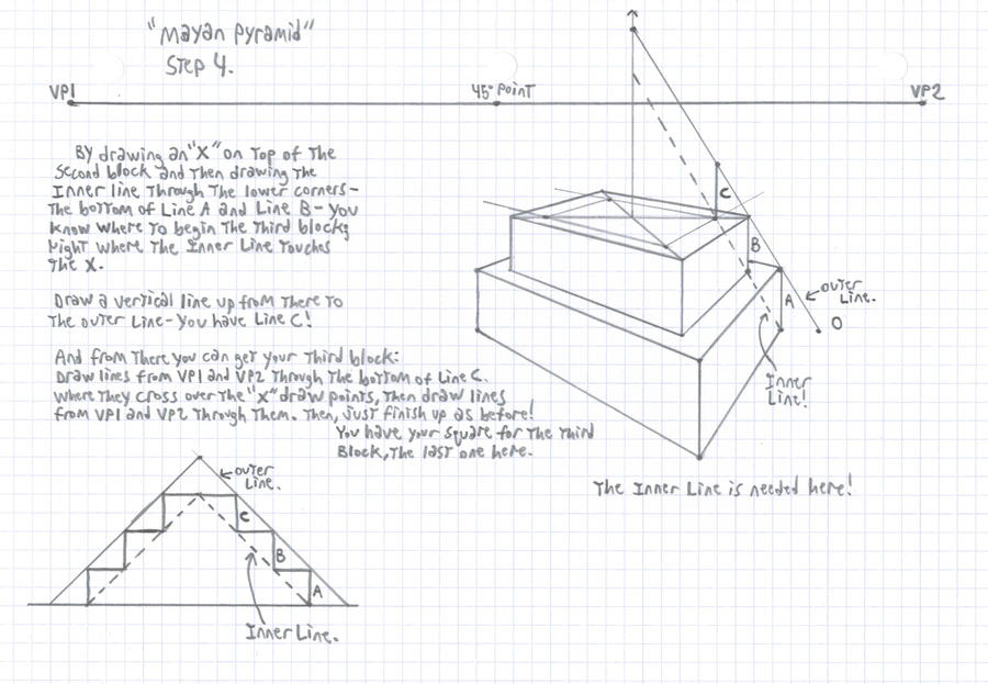 Pyramid Reference Drawing Perspective Tutorial: Mayan Pyramid 4 by GriswaldTerrastone on DeviantArt
