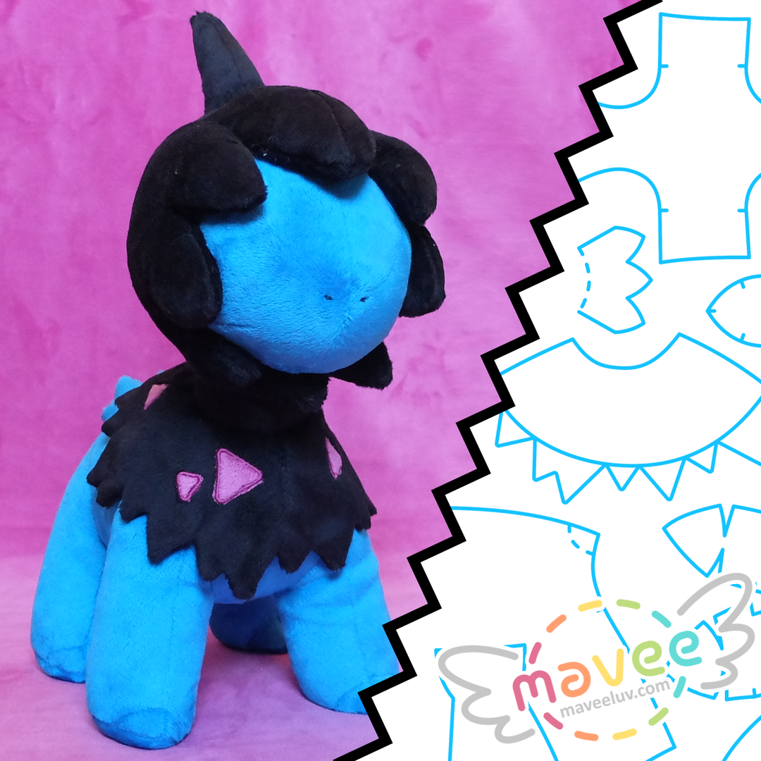 Pokemon Deino Plush Free Pattern and Tutorial by maveeluv on DeviantArt