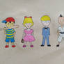 Earthbound Ness, Paula, Jeff, Poo