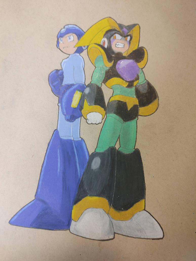 Mega Man and Bass by GuyWithTheGreenHat on DeviantArt