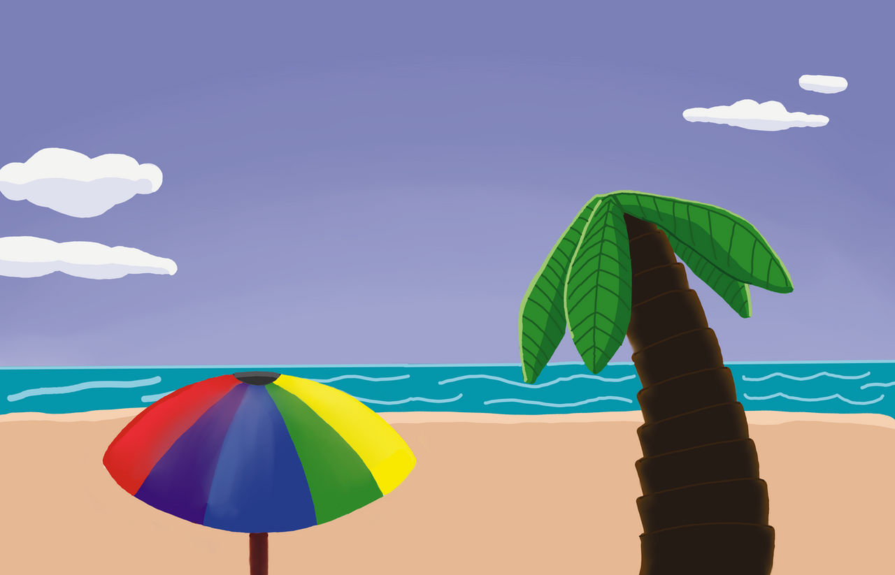 Simple Beach Drawing