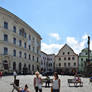 Cesky Krumlov Town Square Panorama