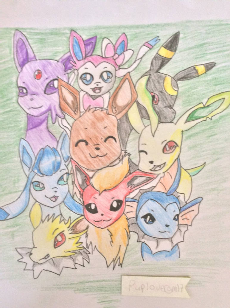 Pokemon eeveelution drawing by Puplovergm17 on DeviantArt