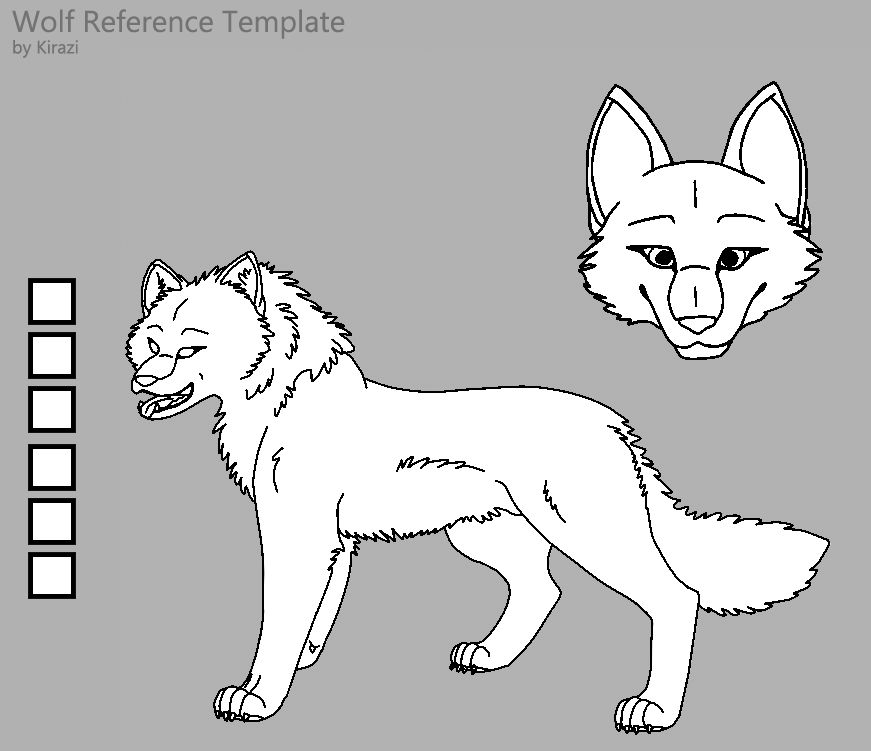 Free wolf template by Kirazi on DeviantArt