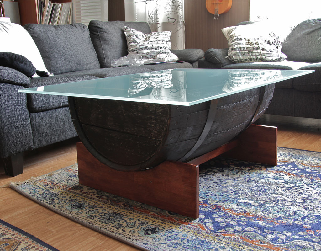 The barrel coffee table