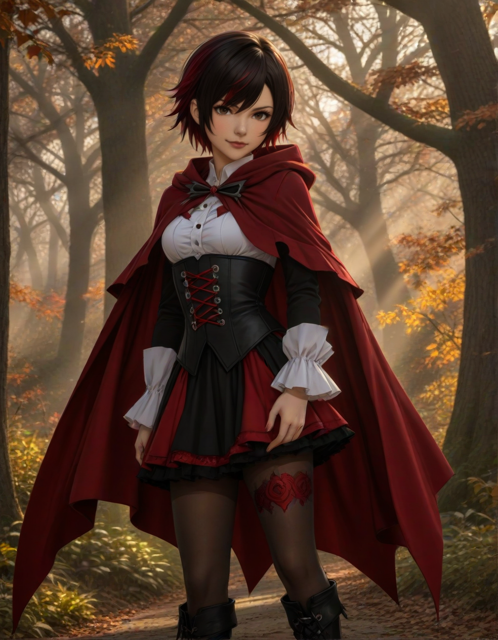 Ruby Rose Standing Ruby Rose in a Stand Pose (RWBY) by FoxY-Mc-CLouD on DeviantArt