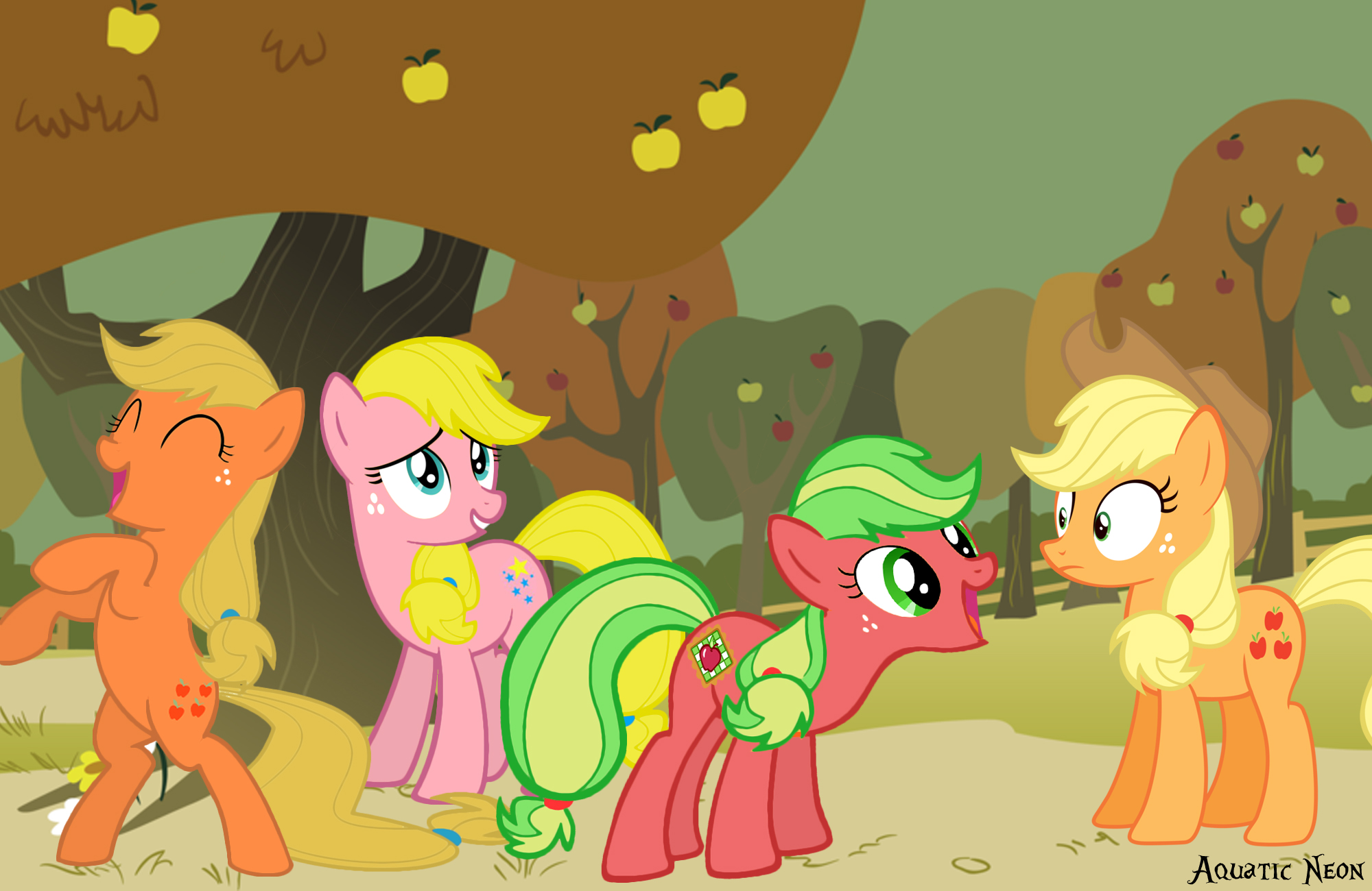 Applejack Generations by AquaticNeon