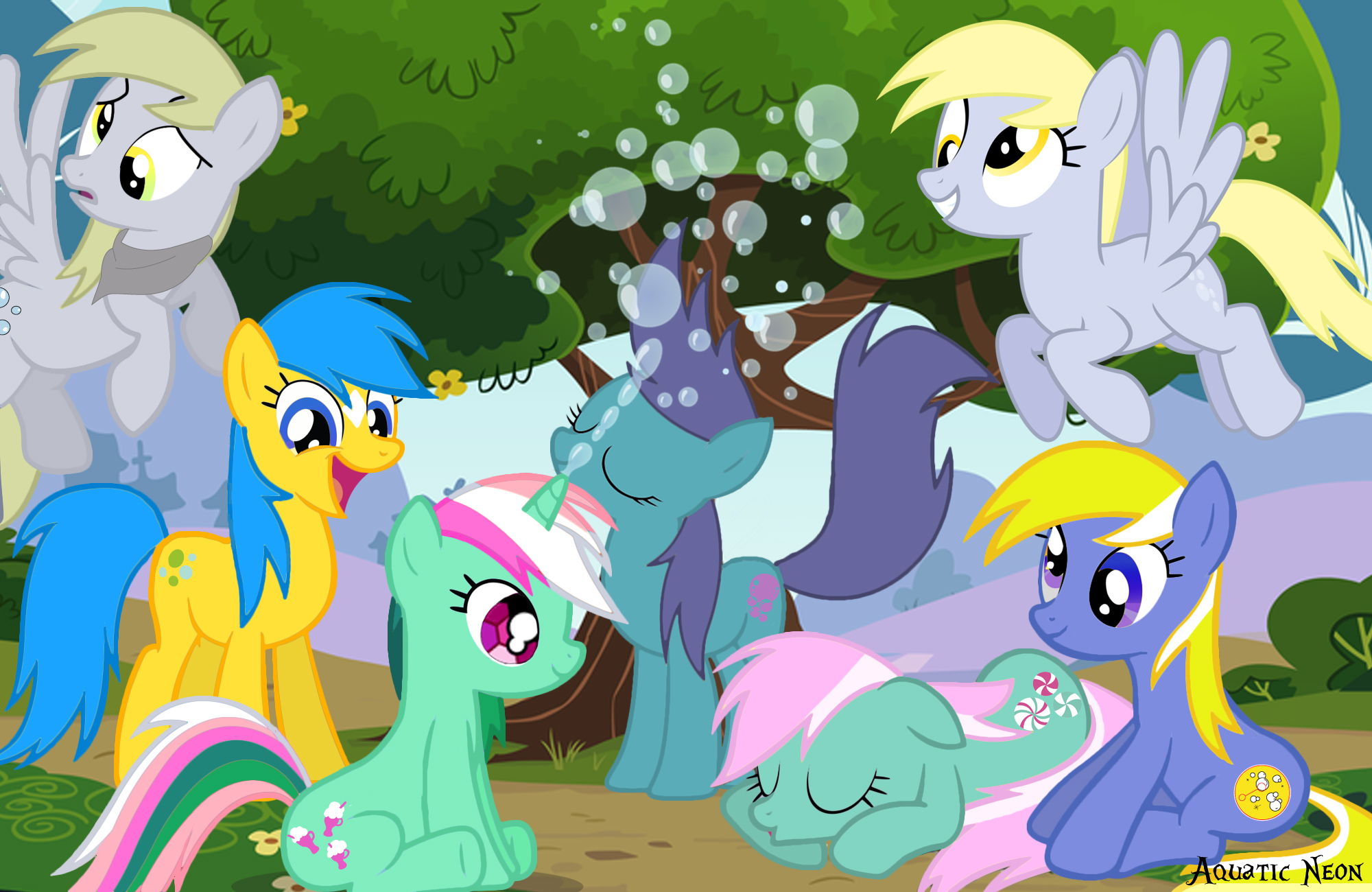 Derpy Hooves Relations by AquaticNeon