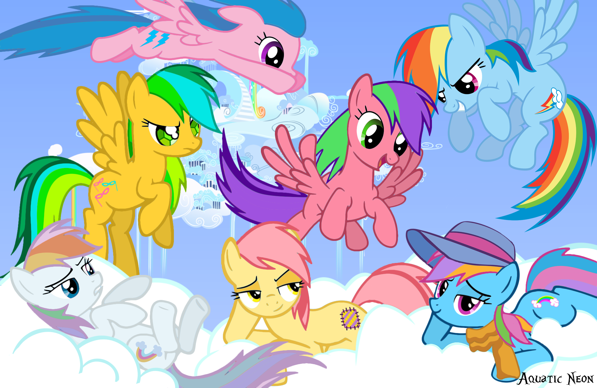 Rainbow Dash Relations by AquaticNeon